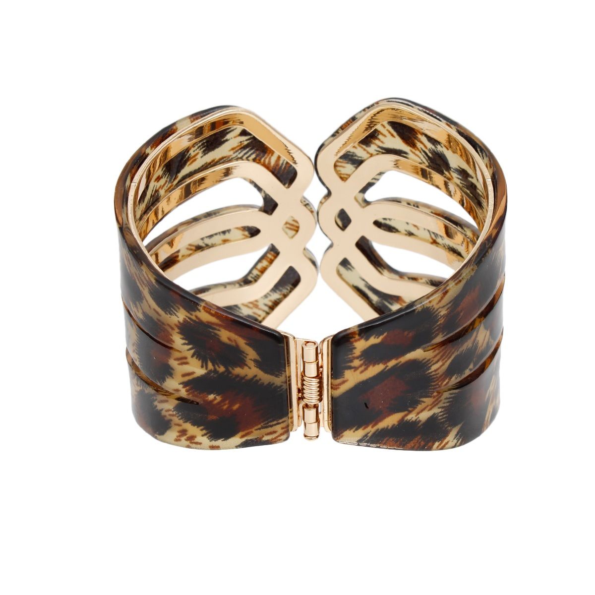 Cuff Fierce Leopard Print Butterfly Wing Bracelet