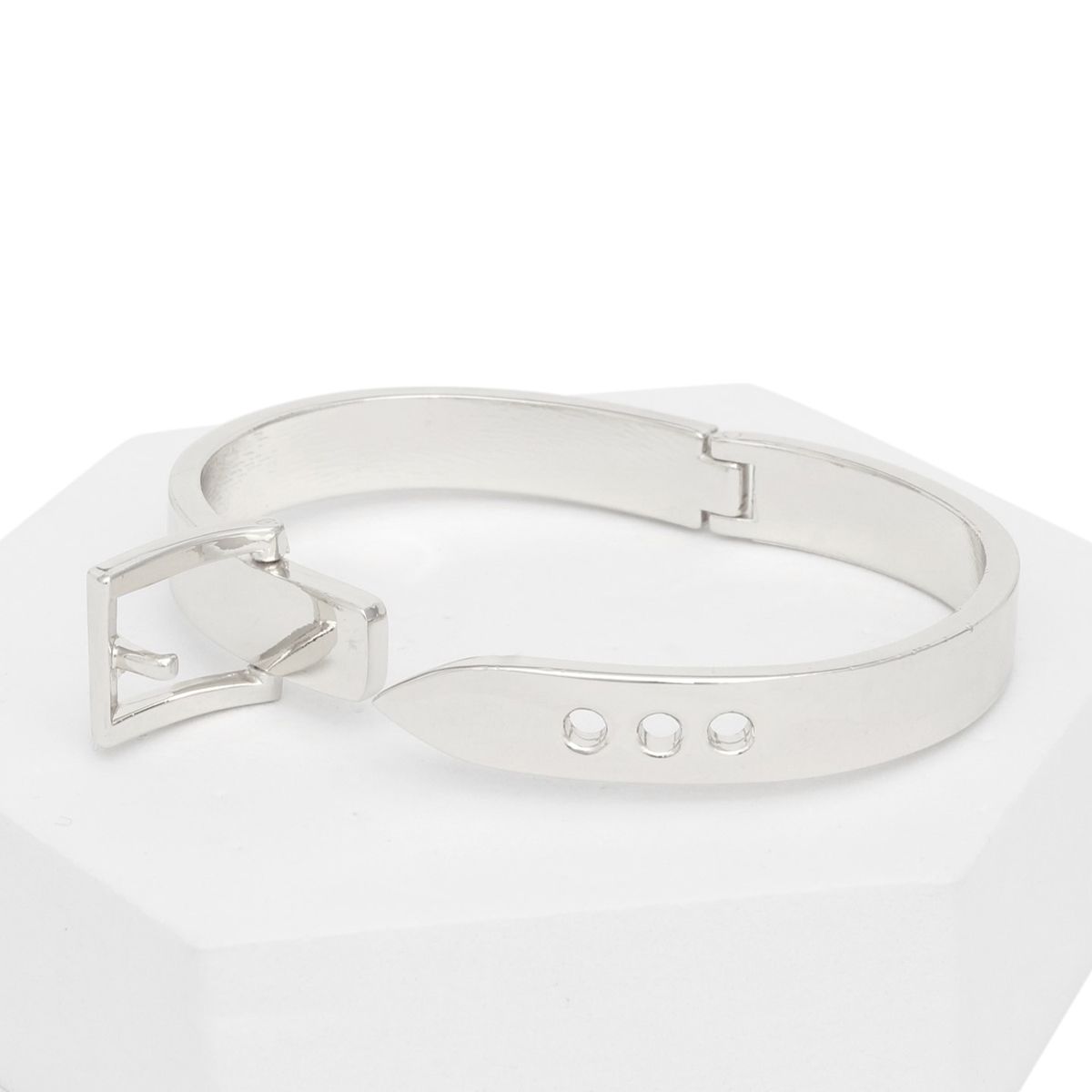 Bangle Silver Belt Buckle Contemporary Bracelet