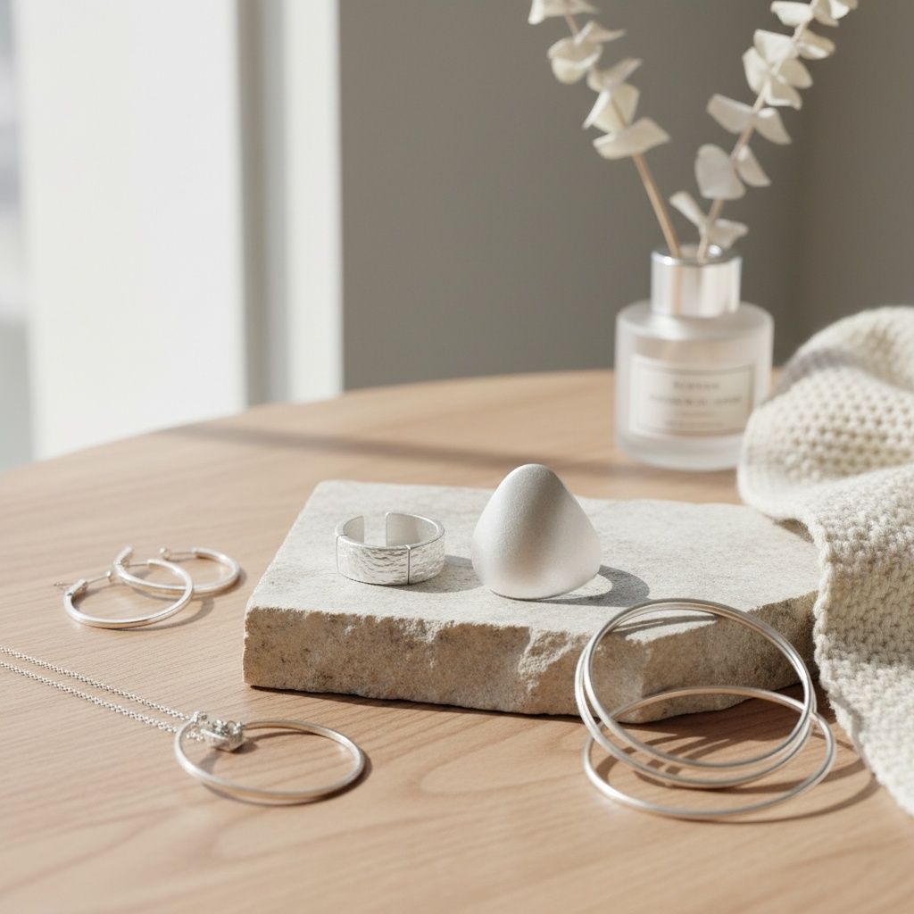 XL Matte Silver Irregular Oval Statement Ring